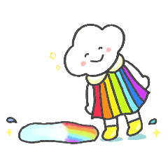 The rainbow girl stamp