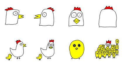 Chicken man and hiyoko Chicken man and hiyoko