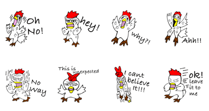 A little angry chicken