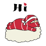 NINJA SUSHI Sticker