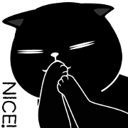 Black cat and Prairie dogs sticker.