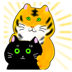 Tiger & Chibi sticker