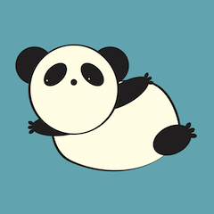 Panda thinking nothing