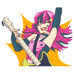 Pink Guitar Girl