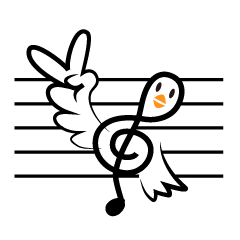 TREBLE CLEF BIRD 4