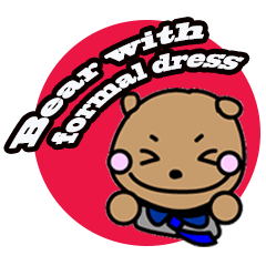 Bear & Rabbit with formal dress