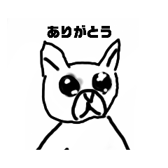 犬の手書き可愛いスタンプ