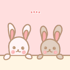 Rabbit MOMO and MOKO-Custom Message