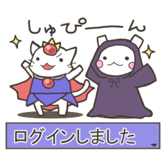 cat hero and rabbit mage
