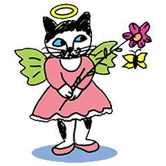 lovely angel cat