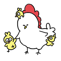 A parent bird and small bird