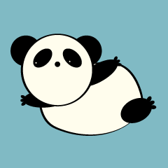 Panda thinking nothing.