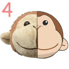 猿タンタン４－サル・お絵・ナイ