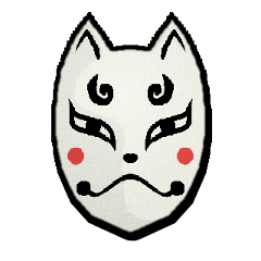 dark face fox mask