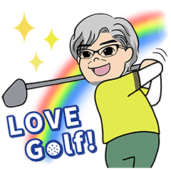 the sticker for golf lovers