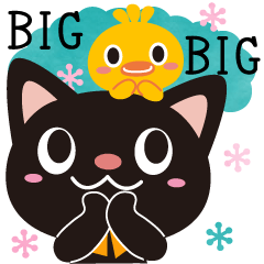 Black cat is kurochan Big sticker4