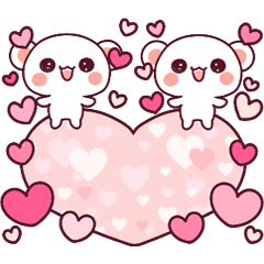 ugoku!LOVE KUMA pink heart. 24set