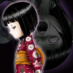 Garota japonesa de quimono de terror3