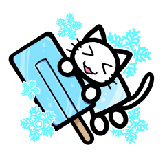 Ice cat sticker summer