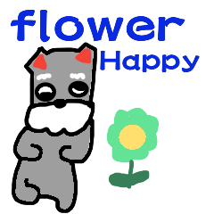 Cute flower schnauzer