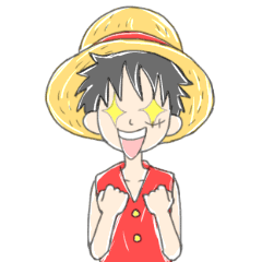 ONE PIECE Luffy sticker.