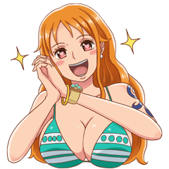 ONE PIECE Girls Reacting Sticker