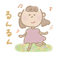 tukaiyasui! girl and animal sticker