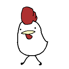 Animation chicken sticker 1 (Japanese)