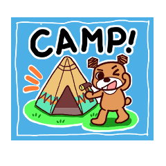 Sticker gon bear camp