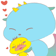 Qduck and dinosaur Qduck and dinosaur