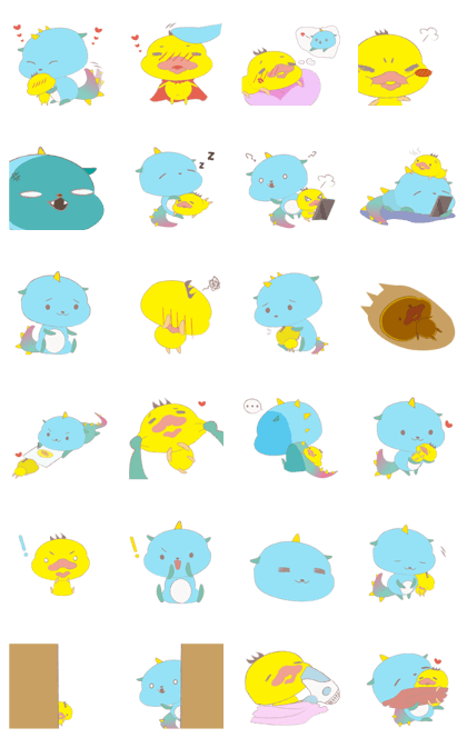 Qduck and dinosaur Qduck and dinosaur