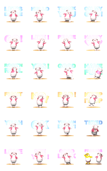 Cheerful pink pig (Movie 04) Cheerful pink pig (Movie 04)