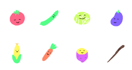 many vegetables sticker many vegetables sticker