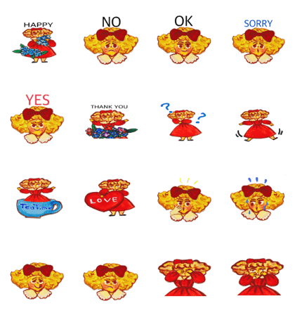 Red ribbon doll Red ribbon doll