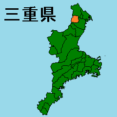 Moving sticker of Mie map 2