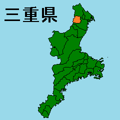 拡大する三重県の市町村地図　その2