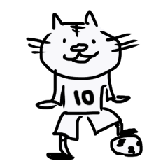 BAKUSOU CAT STICKER FOOTBALL ver.