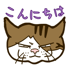 Cat Gizu-chan.Good mood sticker.