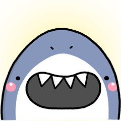 Shark simple sticker!!