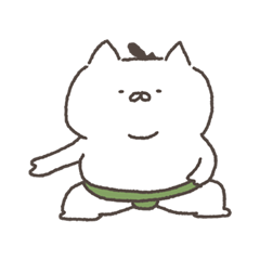 Sumo wrestler of a cat