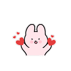 A cute little pink bunny