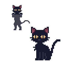 Pixel Black Cat to act