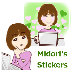 Web-writer Midori's smily stickers