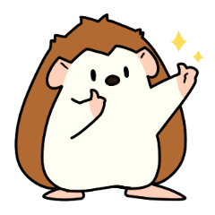 Hedgehogs that convey the feeling