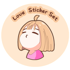 Cute Girl Sticker Set 1