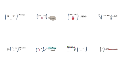 Emoticon alphabet sticker(English )4