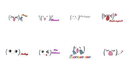 Emoticon alphabet sticker(English )5 Emoticon alphabet sticker(English )5
