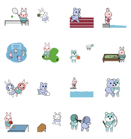 Fen Fen -The rabbit loves sports