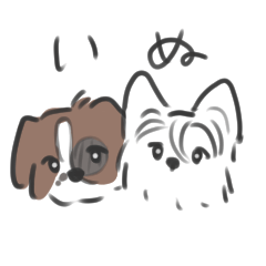 Two cute dogs sticker