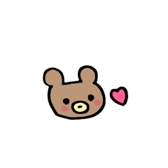 simple small bear sticker